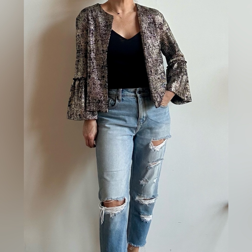 Veronica M Metallic gold Jacket  XS